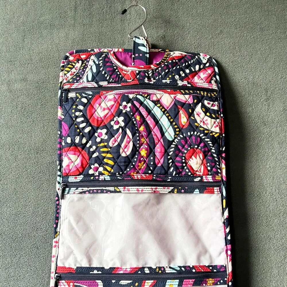 Vera Bradley Painted Paisley Hanging Organizer Travel Toiletry Cosmetic Bag